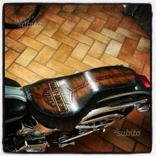 Sella in cuoio invecchiato Harley-Davidson